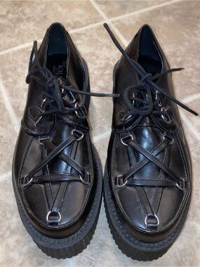 Killstar Black Hexellent Creepers platform goth shoes US 8 UK 6